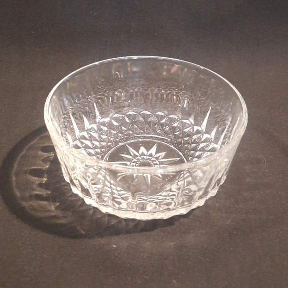 Durand International Luminarc Diamant 2-Piece Glass Snack Set Platter Bowl - Picture 6 of 11